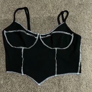 Black and white crop top from SHEIN, Xs
